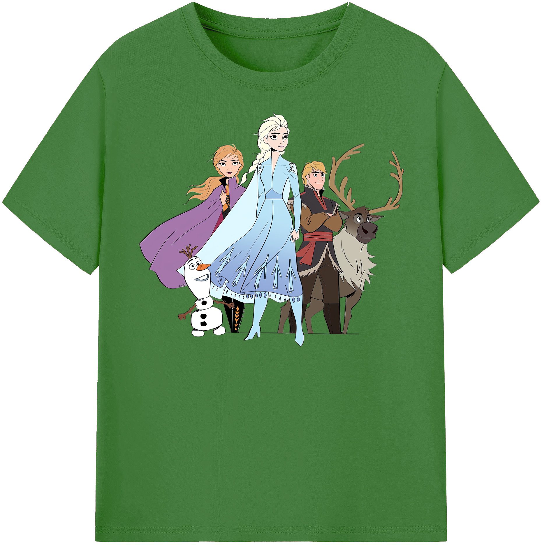 （画像用） アナと雪の女王 アンナ エルサ Frozen Anna Elsa レディースカジュアルプリントTシャツ（綿100％）